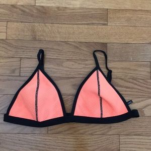 Orange triangl swimtop